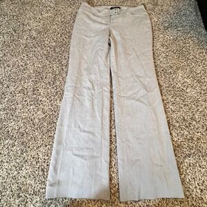 White House Black Market Modern Boot Gray Petite Dress Pants 2P Micro Pattern